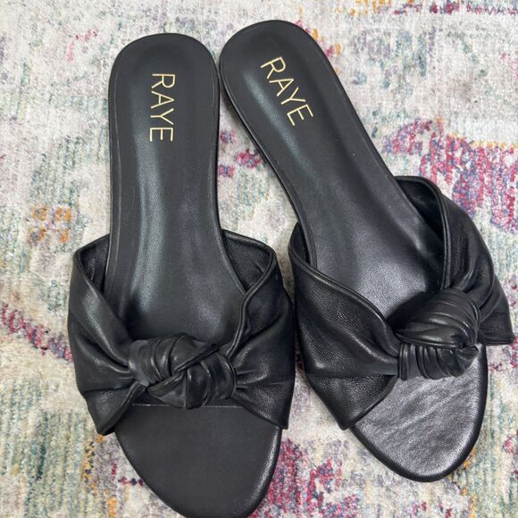 RAYE Black Buffy Sandals - Picture 2 of 6